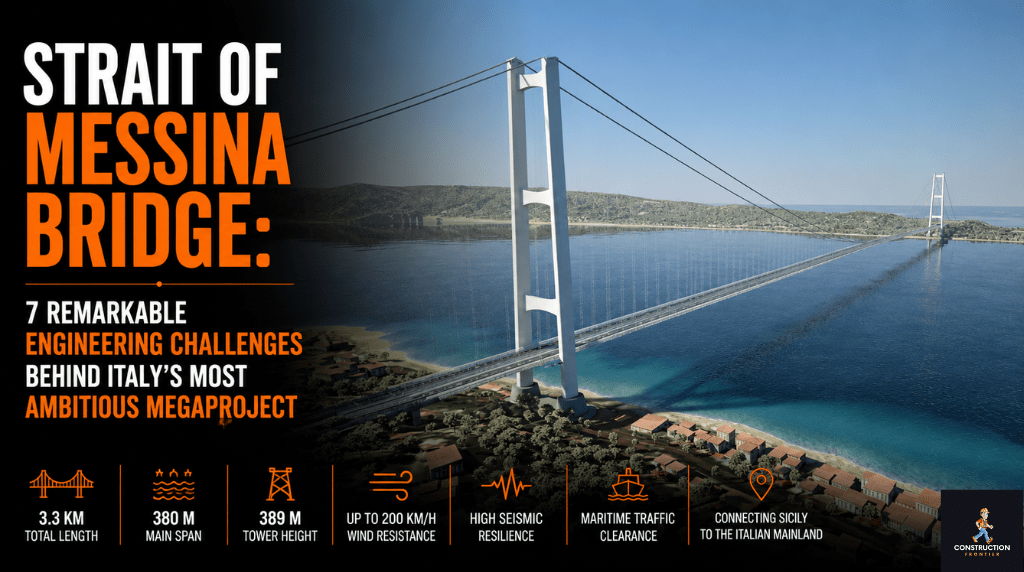Strait of Messina Bridge: 7 Remarkable Engineering Challenges Behind Italy's Most Ambitious Megaproject.