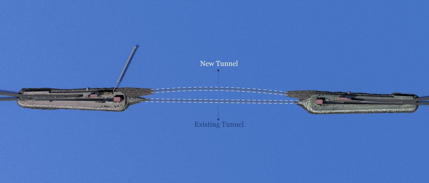 Chesapeake Bay tunnel diagram. 