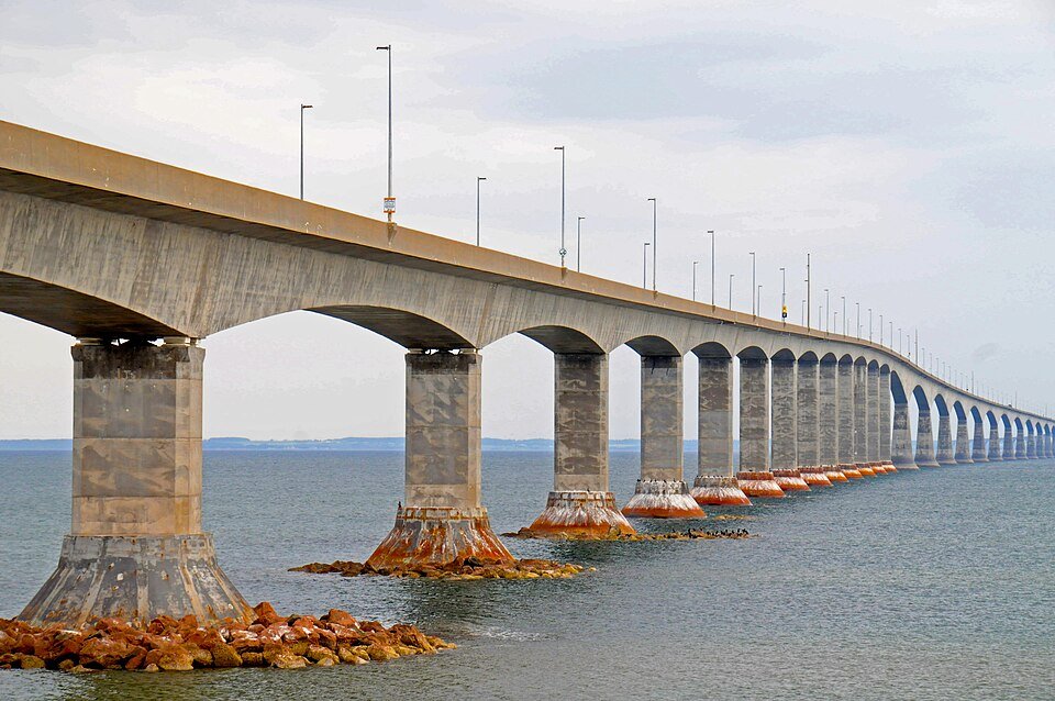 Confederation Bridge between New Brunswick and Prince Edward Island, Canada