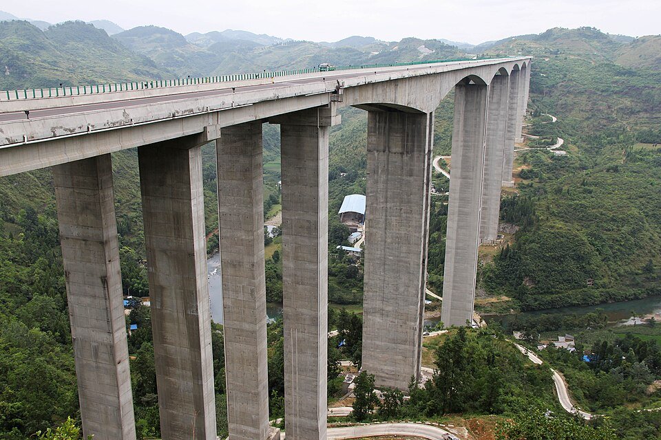 Erhaihe Bridge in Guizhou Province, China.